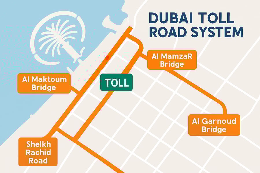 Dubai toll road system